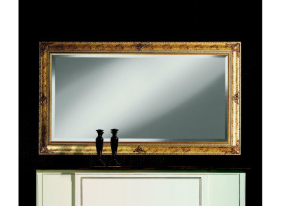 Klassischer Design Spiegel Wandspiegel Retro Barock Rokoko Goldene Holz Rahmen