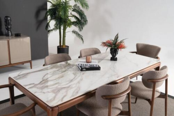 Esszimmer Stuhl Design Polster Stoff Textil Stil Moderner Lehnstuhl Sessel