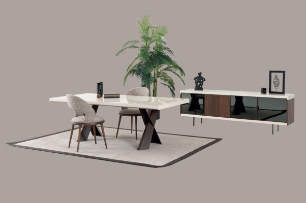 Esszimmer Stühl Holz Textil Luxus Polster Möbel Stil Modern grau