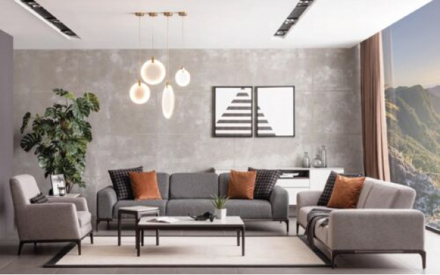 Sofagarnitur 4 1 Sitzer Sofa Sessel Couchtisch Beistelltische Garnitur 5tlg.
