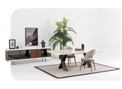 Esstisch 4x Stühle Anrichte Gruppe Esszimmer Garnitur 6tlg. Set Möbel