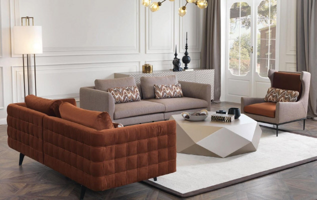 Wohnzimmer Sessel Couch Polster Design Textil 1 Sitz Couchen Polster
