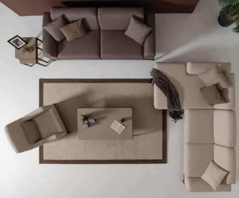Design Sofa Sessel Couch Polster Luxus Textil Couchen 1 Sitzer neu grau