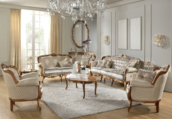 Klassische Stil Möbel Italien Sofagarnitur Garnituren Gruppe 3+2 xlmoebel®
