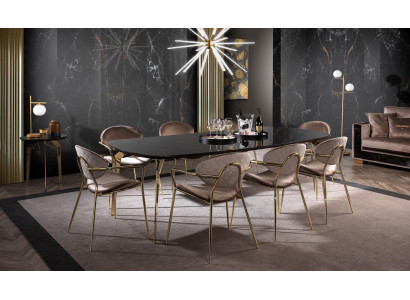 Möbel Einrichtung Gruppe Tisch + 6 Stuhl Set Esstisch Garnitur Esszimmer 7tlg.