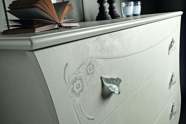 Komplett Set Bett Nachttisch Kommode Neu Design Schlafzimmer 5 tlg. Schlafzimmer