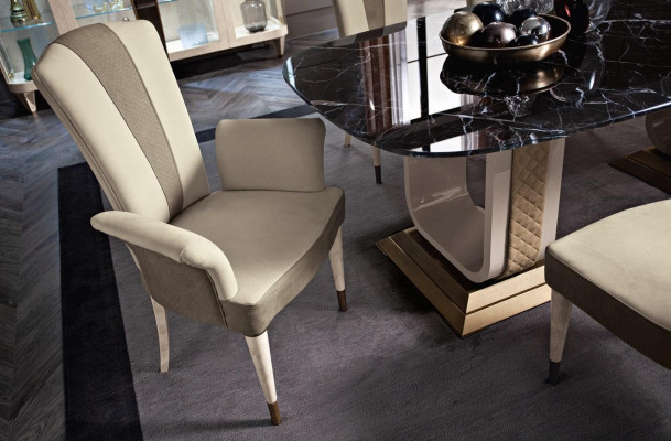 Tisch Esstisch Holz Esszimmer Garnitur 6x Stuhl Set Stühle Lehn Gruppe Italien