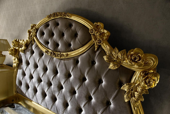 Klassisches Bett Luxus Betten Chesterfield Schlafzimmer Hotel Barock Möbel Neu