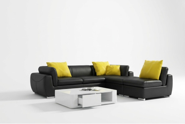 Ledersofa Couch Wohnlandschaft Ecksofa Eck Garnitur Design Modern Sofa F3014 neu