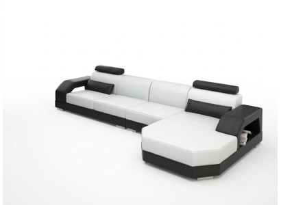 Ledersofa Couch Wohnlandschaft Ecksofa Eck Garnitur Design Modern Sofa G8001C