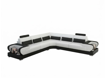 Ledersofa Couch Wohnlandschaft Ecksofa Eck Garnitur Design Modern Sofa G8003B