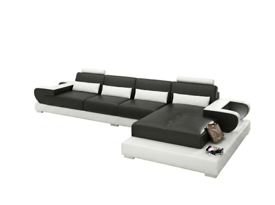 Ledersofa Couch Wohnlandschaft Ecksofa Eck Garnitur Design Modern Sofa G8003C