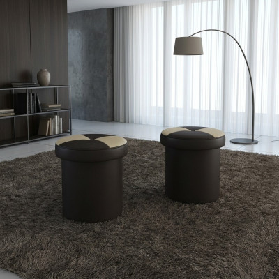 Design Polster Hocker Fußhocker Ottomane Sitz Chaise Gepolstert FT008