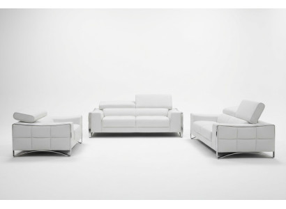 Sofa Couch Polster XXL Big 3 Sitzer (ohne 2+1) Sofas Leder Sitz Design