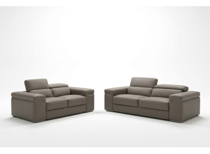 Verstellbare Ledercouch Sitz Polster Wohnzimmer Set Leder Garnitur Sofa Couch 3+2+1