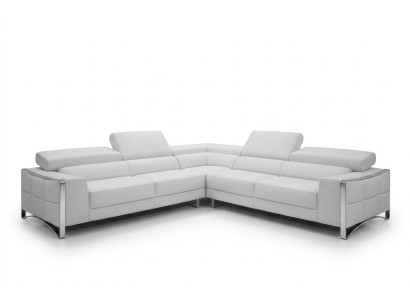 Ledersofa Couch Wohnlandschaft Ecksofa Eck Garnitur Design Modern Sofa 1504B