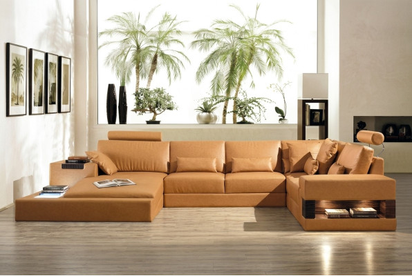 Big xxl ledersofa sofa Couch polster eck lounge garnitur u form wohnlandschaft