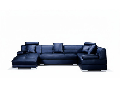 Ledersofa Couch Wohnlandschaft Ecksofa Eck Garnitur Design Modern Dekor