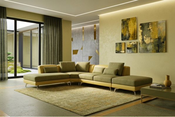 Ledersofa Couch Wohnlandschaft Ecksofa Eck Garnitur Design Modern Sofa 5111