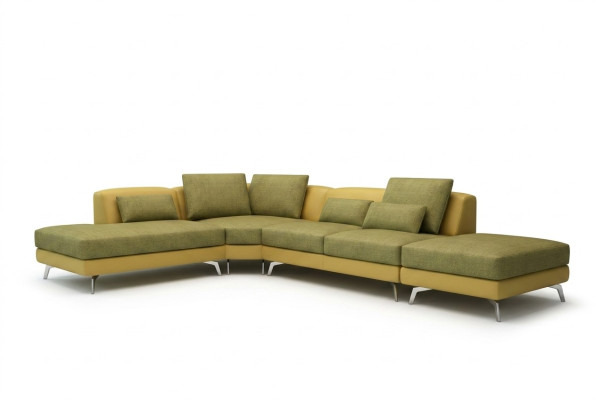 Ledersofa Couch Wohnlandschaft Ecksofa Eck Garnitur Design Modern Sofa 5111