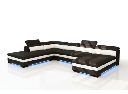 Ledersofa Couch Wohnlandschaft Ecksofa Eck Garnitur Design Modern Sofa 5127
