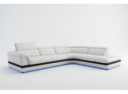 Ledersofa Couch Wohnlandschaft Ecksofa Eck Garnitur Design Modern Sofa 5130