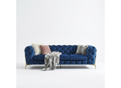 Chesterfield Samt Couch Sofa Polster Sofagarnitur Garnituren XXL Big Couch