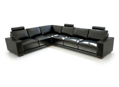 Ledersofa Couch Wohnlandschaft Ecksofa Eck Garnitur Design Modern Sofa A1121B