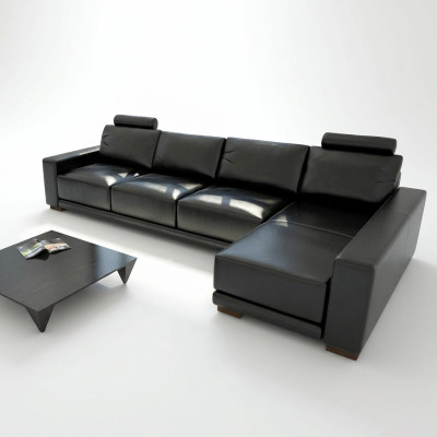 Ledersofa Couch Wohnlandschaft Ecksofa Eck Garnitur Design Modern Sofa A1121C