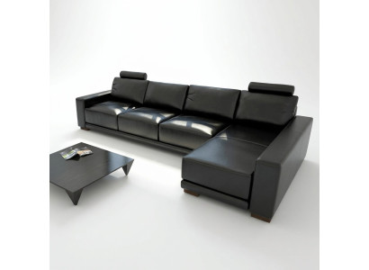 Ledersofa Couch Wohnlandschaft Ecksofa Eck Garnitur Design Modern Sofa A1121C