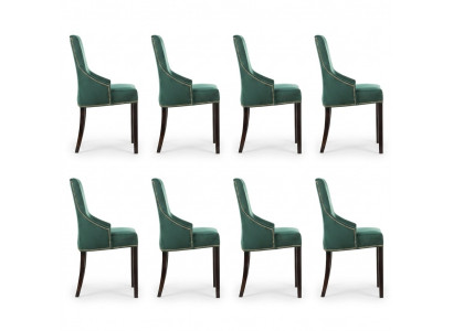 8x Design Polster Sitz Stühle Stuhl Seht Garnitur Sessel Lounge Club Set