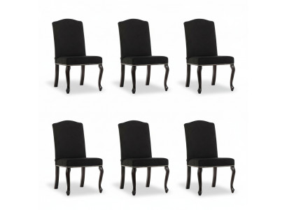 6x Design Polster Stuhl Garnitur Stühle Textil Sitz Komplett Set