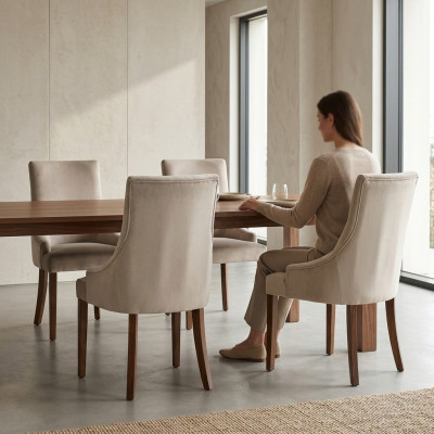 4x Designer Polster Stuhl Set Garnitur Stühle Komplett Lehn Sitz Lounge