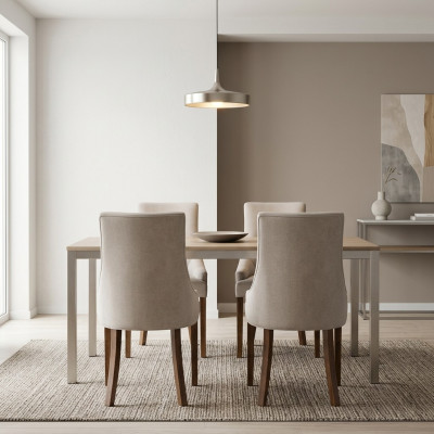 4x Designer Polster Stuhl Set Garnitur Stühle Komplett Lehn Sitz Lounge