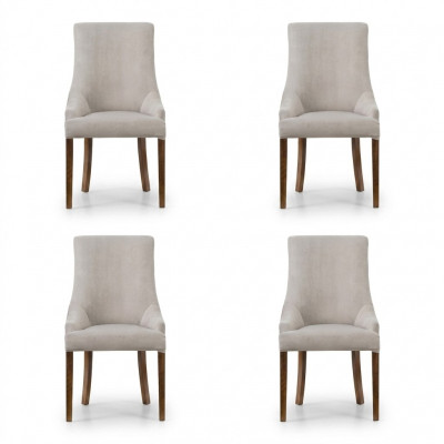 4x Designer Polster Stuhl Set Garnitur Stühle Komplett Lehn Sitz Lounge