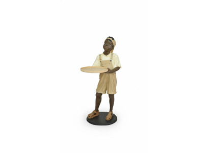 Ständer Ablage Karten Getränke Figur Figuren Statue Junge Gastronomie Skulptur