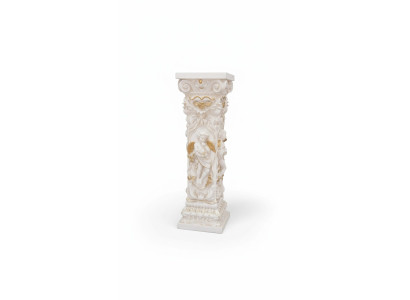 Design Säule mit Amorette 100 cm Figuren Säulen Sockel Blumen Ständer Statue Neu
