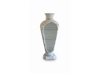 Vitrine Bar Eck Regal Glas Amphore Vase Bodenfase Schrank Vitrinen Schrank Lampe
