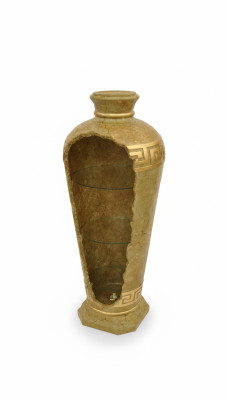 XXL Medusa Antik Stil Vitrine Bar Boden Vase Schrank Vintrinen Säule 127cm Neu