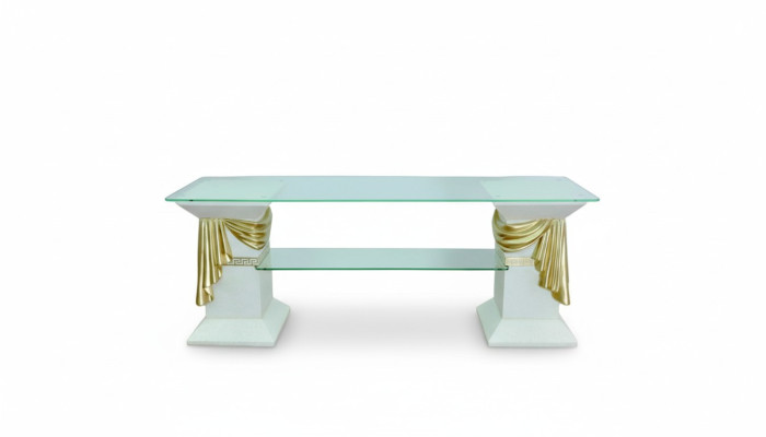 Klassische RTV Sideboard Fernseh Tisch Tische Tv Board Medusa Regal Vitrine 1877