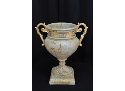 Design Blumen Topf Dekoration XXL Vase Vasen Handarbeit Deko Kelch Pokal 49cm