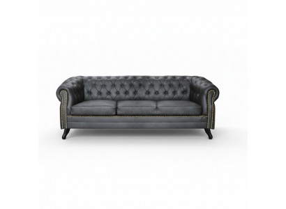 Chesterfield Sofagarnitur Sofa 3+1 Couch Polster Set Sofas Couchen Couchen Leder