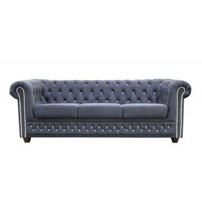 Chesterfield Ledersofa Sofa Couch Polster Garnitur 3+1 Bettfunktion Schlafsofa