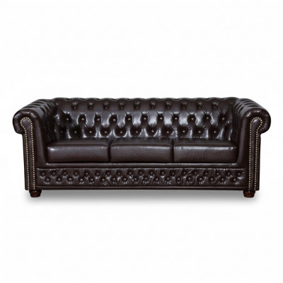Chesterfield Sofagarnitur Sofa 3+1 Couch Polster Set Sofas Couchen Leder Möbel