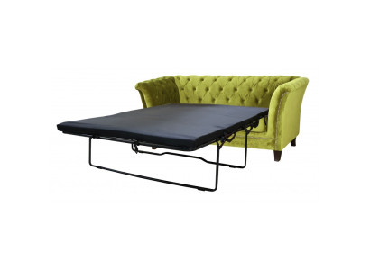 Chesterfield Schlafsofa 2 Sitzer Sofa Bettfunktion Couch Polster Sofas