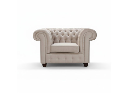 Chesterfield 1 Sitzer Fernsehsessel Club Lounge Relax Sessel Textil Leder Sofas