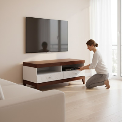 RTV Klassischer Hochglanz Schrank Sideboard TV Board Designer Wand