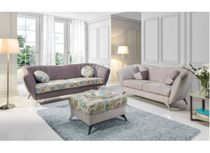 Design Poster Couch Sofagarnitur Sitz 3+2 Sitzer Set Stoff Garnitur Vittoria
