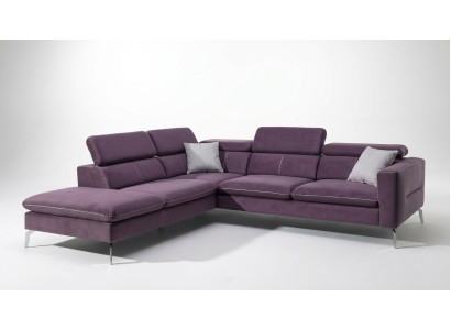 Ein funktionelles, stilvolles Ecksofa im modernen Stil für Ihr Zuhause in lila Luxus-Polsterung
