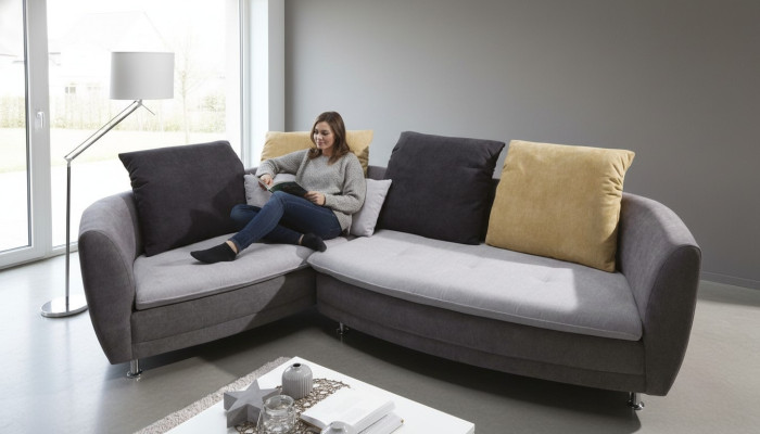Design Ecksofa Rund Couch Polster Eck Garnitur Sofa Couchen Sofas